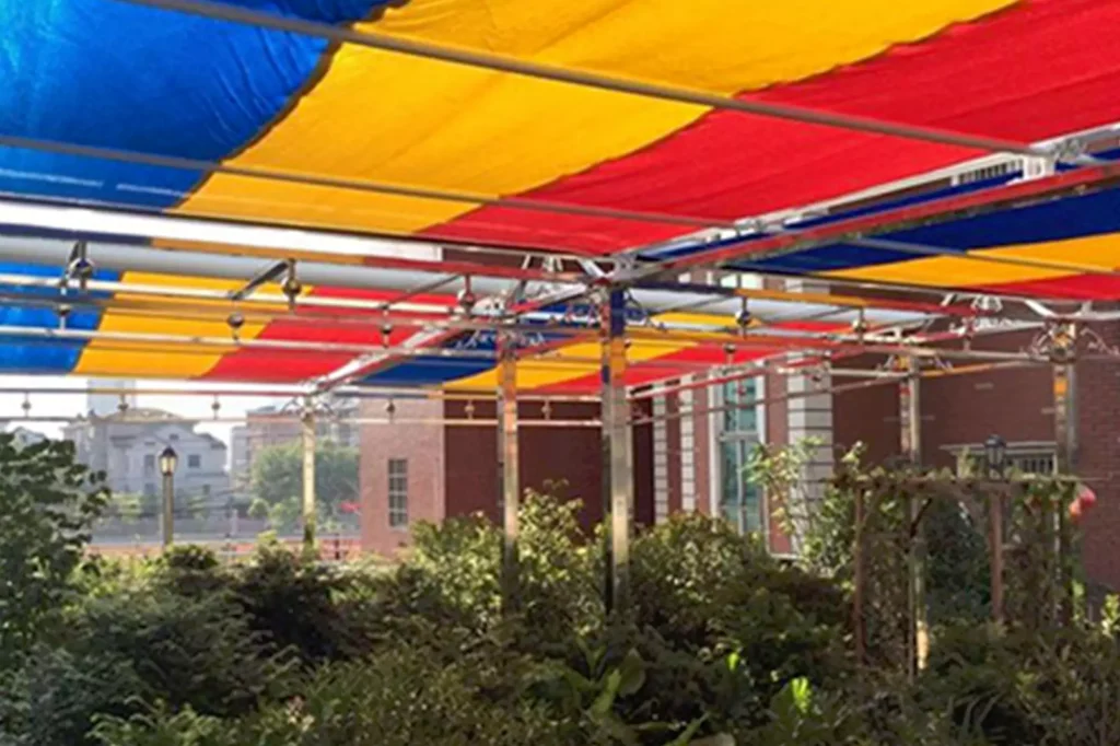 colorful shade cloth