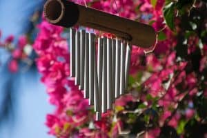 Scare away birds using wind chimes