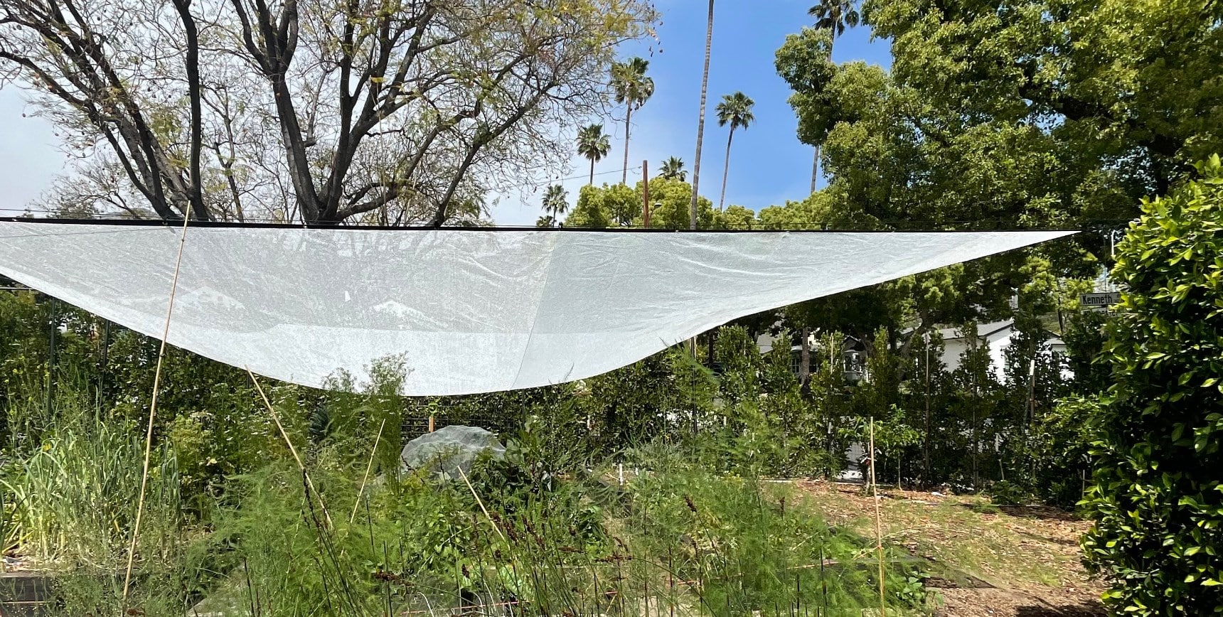 White shade cloth