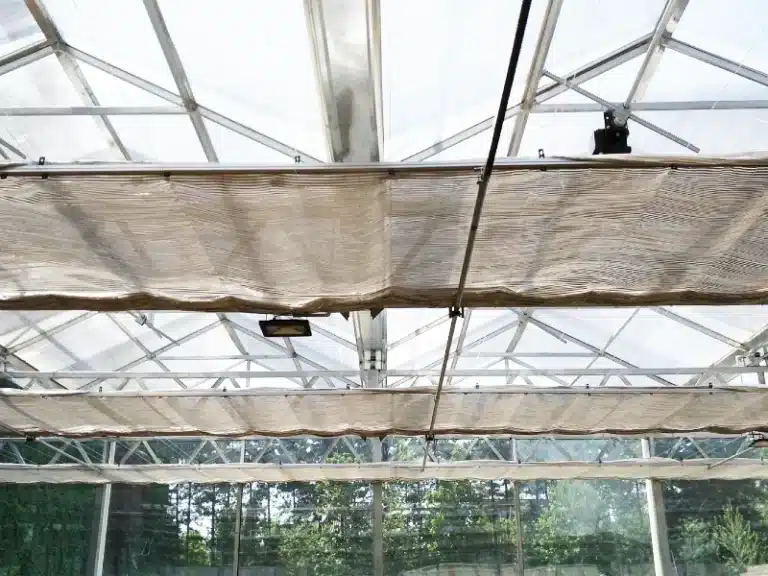 Internal curtains for greenhouse