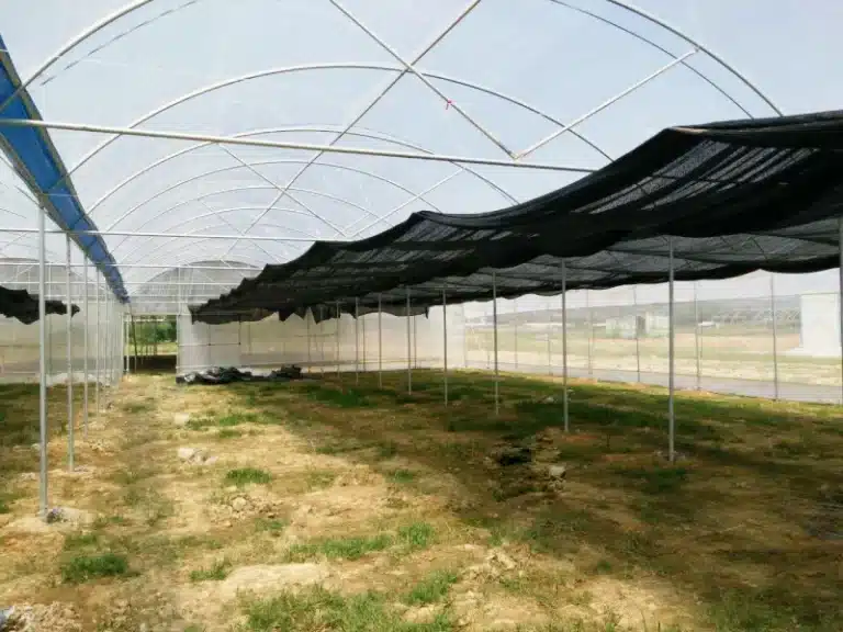 Shade curtain for poly greenhouse