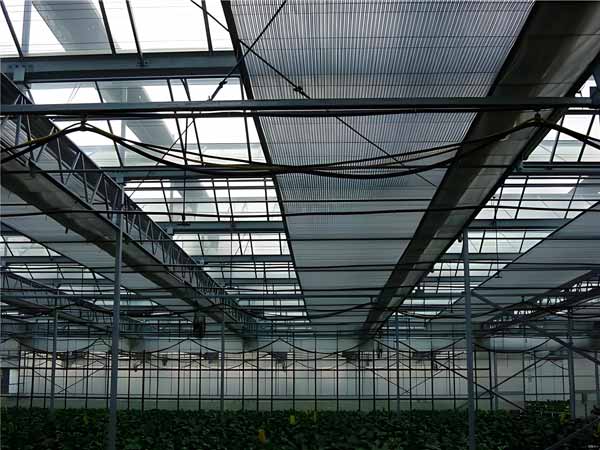 Greenhouse shading curtain contains HDPE fabric